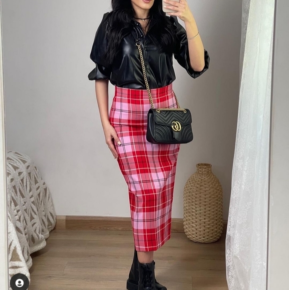 Zara plaid midi skirt - Picture 9 of 14
